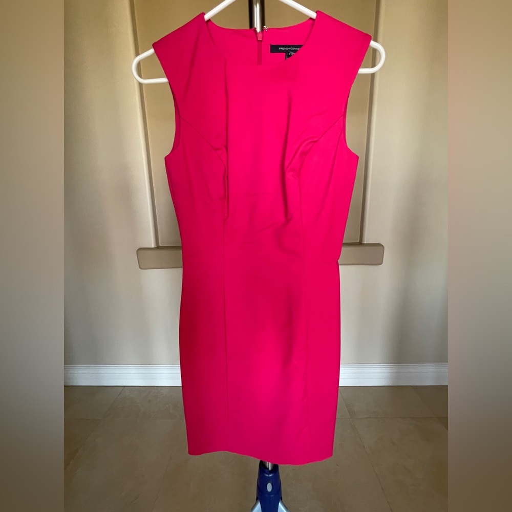 French Connection, Sheath Dress, Beautiful Bright Pink, New with Tags.